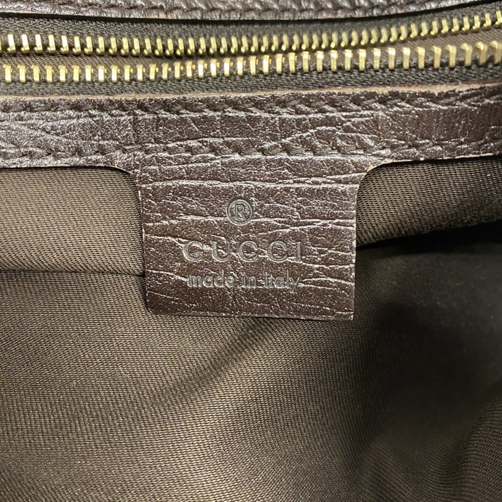 Gucci GG Canvas Sherry Line Horsebit Shoulder Bag 137388 Brown Beige Women's - Picture 5 of 11
